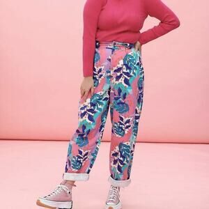 Lucy & Yak Addison High Rise Jeans 24 Jepsy Floral Multicolor